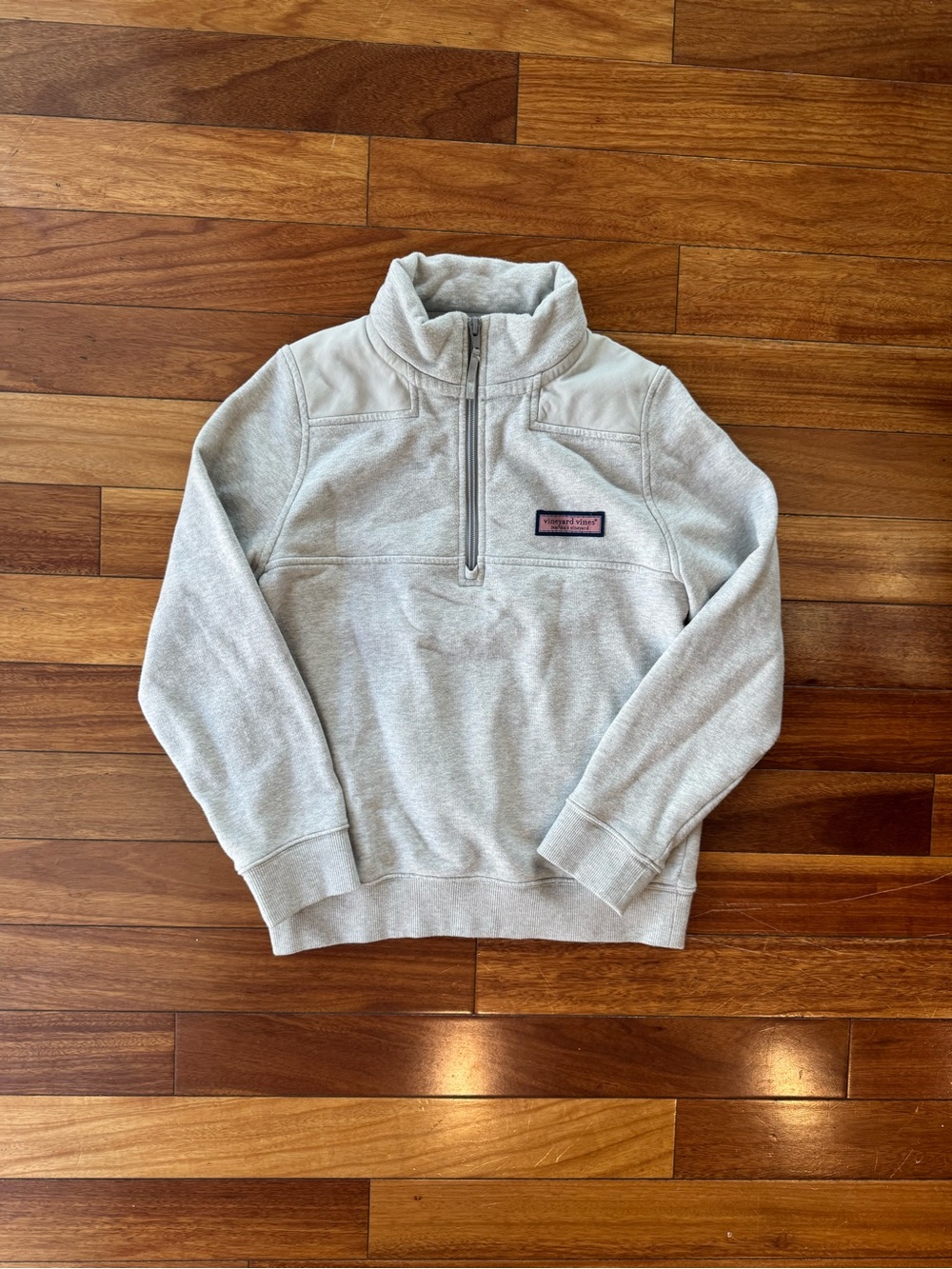 Vineyard Vines Light Gray Quarter-Zip Pullover Sweater